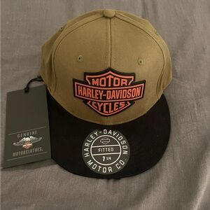 Harley-Davidson Olive and Black fitted hat 7 1/4
